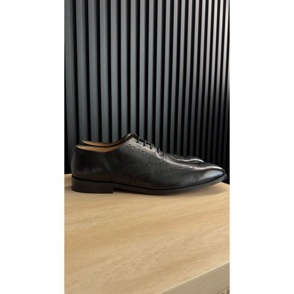 Ben Sherman Black Leather Wingtip Brogue Oxford Dress Shoes main image 4